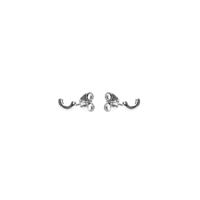 Karma Oorbellen Open Half Circle Zilver
