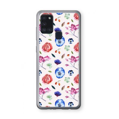 Bloemetjes: Samsung Galaxy A21s Transparant Hoesje