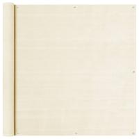 VidaXL Balkonscherm 120x500 cm hdpe crèmekleurig