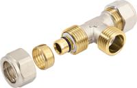 Bonfix - Alu-Knelfitting - T-koppeling, verlopend - 2x alu-knel 1x bu. dr. - 18mm x 3/4”