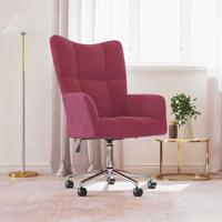 Relaxstoel fluweel wijnrood Relaxstoel fluweel wijnrood