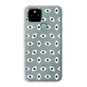 Eyes pattern: Google Pixel 5 Transparant Hoesje