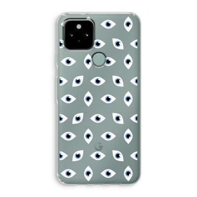 Eyes pattern: Google Pixel 5 Transparant Hoesje