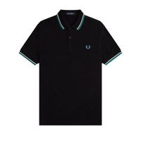 Fred Perry - Twin Tipped Poloshirt - Zwart/ Ecru/ Deep Mint - thumbnail