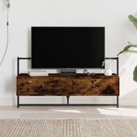 Tv-meubel wandgemonteerd 100,5x30x51 cm hout gerookt eikenkleur - thumbnail