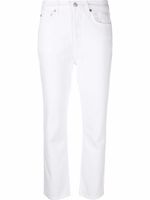 AGOLDE jean court à taille haute - Blanc