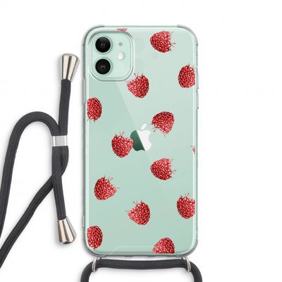 Framboosjes: iPhone 11 Transparant Hoesje met koord