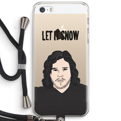 Let It Snow: iPhone 5 / 5S / SE Transparant Hoesje met koord