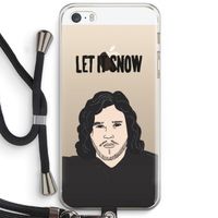 Let It Snow: iPhone 5 / 5S / SE Transparant Hoesje met koord