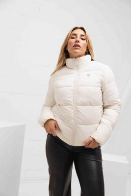 Guess Claudia Light Puffer Jas Dames Wit - Maat XS - Kleur: Wit | Soccerfanshop