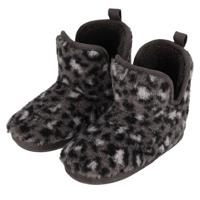 Apollo kindersloffen - luipaard - donkergrijs - pantoffels - met antislip - voor kinderen