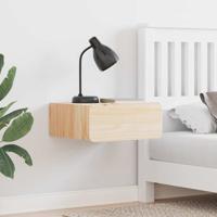 Wandbevestigde nachttafel met lade Bruin 39 x 34 x 16.5 cm