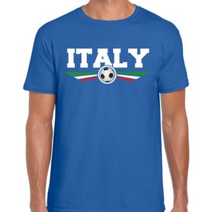 Italie / Italy landen / voetbal t-shirt blauw heren