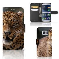 Samsung Galaxy S7 | Telefoonhoesje | Met pasjeshouder | Luipaard