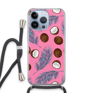 Kokosnoot roze: iPhone 13 Pro Transparant Hoesje met koord