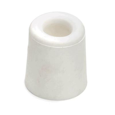 Deurstopper - wit - rubber - 4,8x3,7 cm - RVS - deurbuffer
