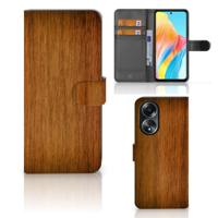 OPPO A58 4G | Book Style Case | Donker Hout