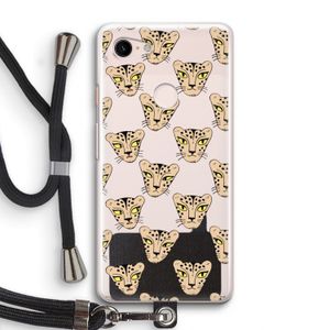 Tijger: Pixel 3 Transparant Hoesje met koord