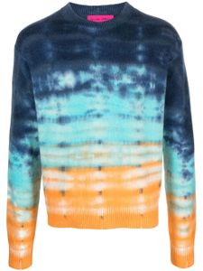 The Elder Statesman pull en cachemire Sonar à effet tie-dye - Bleu