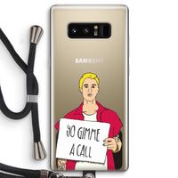 Gimme a call: Samsung Galaxy Note 8 Transparant Hoesje met koord
