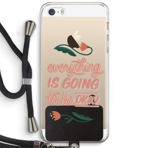 Optimistic flower girl: iPhone 5 / 5S / SE Transparant Hoesje met koord