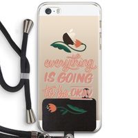 Optimistic flower girl: iPhone 5 / 5S / SE Transparant Hoesje met koord
