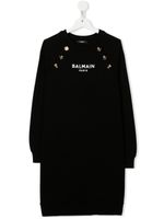 Balmain Kids robe-pull à logo imprimé - Noir - thumbnail