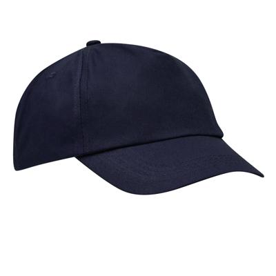Baseballcap / pet Outdoor - 5 panels - donkerblauw - volwassenen - klittenbandsluiting - katoen