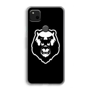 Angry Bear (black): Google Pixel 4a Transparant Hoesje