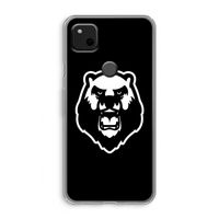 Angry Bear (black): Google Pixel 4a Transparant Hoesje