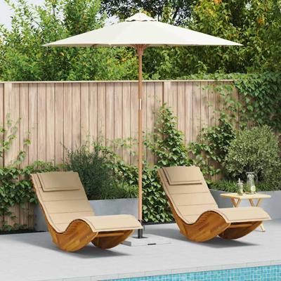 Tuinparasol Crèmewit 240 x 240 x 260 cm Bamboe