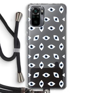 Eyes pattern: Xiaomi Redmi Note 10 Pro Transparant Hoesje met koord