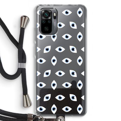 Eyes pattern: Xiaomi Redmi Note 10 Pro Transparant Hoesje met koord