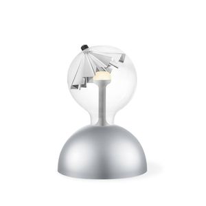 Move Me tafellamp Bumb - grijs / Umbrella 5,5W - zilver