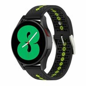 Dot Pattern bandje - Zwart met geel - Samsung Galaxy Watch 3 - 45mm