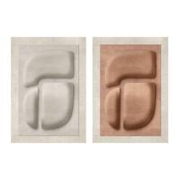 Canvas Home ESPRIT Bruin Beige Abstract Scandinavisch 80 x 3 x 120 cm (2 Stuks)