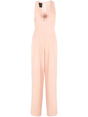 PINKO combinaison sans manches à appliqué fleur - Rose