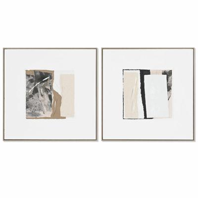 Schilderij Home ESPRIT Abstract Stads 82,3 x 4,5 x 82,3 cm (2 Stuks)