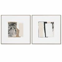 Schilderij Home ESPRIT Abstract Stads 82,3 x 4,5 x 82,3 cm (2 Stuks)