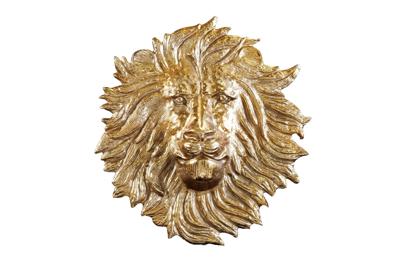 Wanddecoratie WILDLIFE LION 35cm goud - 43954