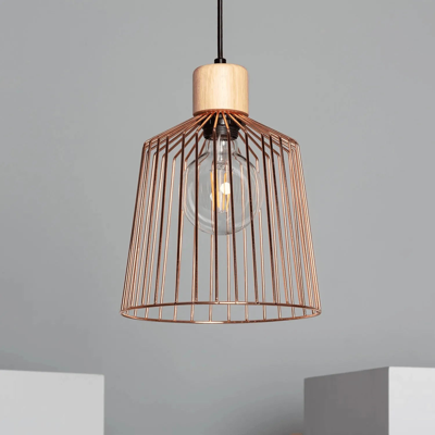 Kooi hanglamp hout met E27 fitting &apos;Melissa&apos;
