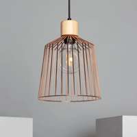 Kooi hanglamp hout met E27 fitting 'Melissa' Kooi hanglamp hout met E27 fitting 'Melissa'