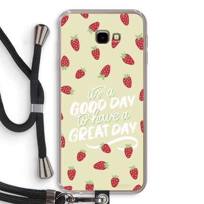 Don't forget to have a great day: Samsung Galaxy J4 Plus Transparant Hoesje met koord