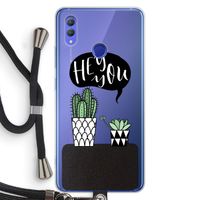 Hey you cactus: Honor Note 10 Transparant Hoesje met koord