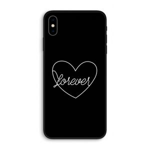 Forever heart black: iPhone XS Max Biologisch afbreekbaar hoesje