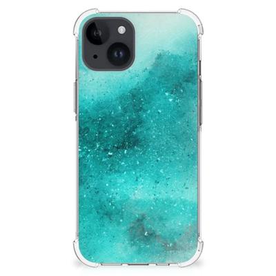 Back Cover iPhone 15 Plus Painting Blue