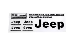 RC4WD Metal Logo Decal Sheet for Axial 1/10 SCX10 III Jeep (Gladiator/Wrangler) (Black) (VVV-C1135)