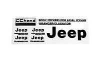 RC4WD Metal Logo Decal Sheet for Axial 1/10 SCX10 III Jeep (Gladiator/Wrangler) (Black) (VVV-C1135) - thumbnail