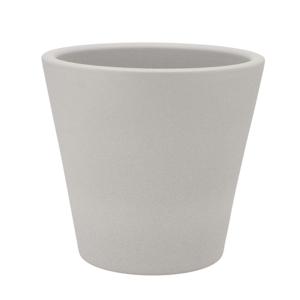 DK Design Bloempot/plantenpot - Vinci - lichtgrijs mat - voor kamerplant - D22 x H24 cm