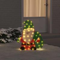 Verlichte Kerstman Warmwit 62 x 70 cm Lurexfabric